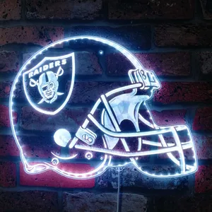 Las Vegas Raiders Helmet Logo RGB LED Sign