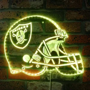 Las Vegas Raiders Helmet Logo RGB LED Sign
