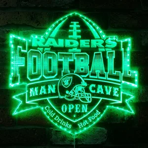 Las Vegas Raiders Man Cave RGB LED Sign
