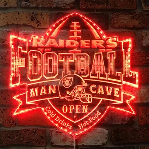 Las Vegas Raiders Man Cave RGB LED Sign