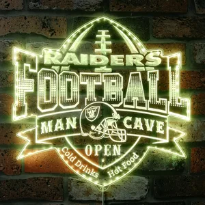Las Vegas Raiders Man Cave RGB LED Sign