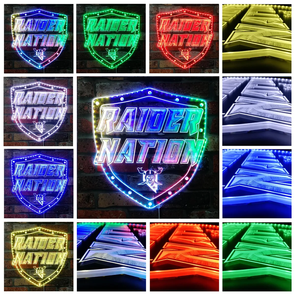 Las Vegas Raiders Raider Nation RGB LED Sign