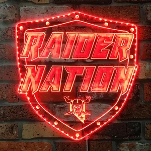 Las Vegas Raiders Raider Nation RGB LED Sign