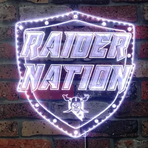 Las Vegas Raiders Raider Nation RGB LED Sign