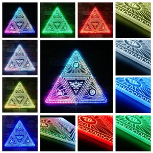 Legend of Zelda Triforce 2 RGB LED Sign