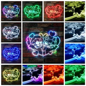 Lilo and Stitch Stitch and Angel RGB LED Sign