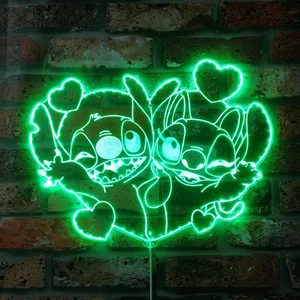 Lilo and Stitch Stitch and Angel RGB LED Sign