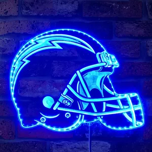 Los Angeles Chargers Helmet Logo RGB LED Sign