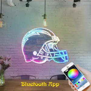 Los Angeles Chargers Helmet Logo RGB LED Sign
