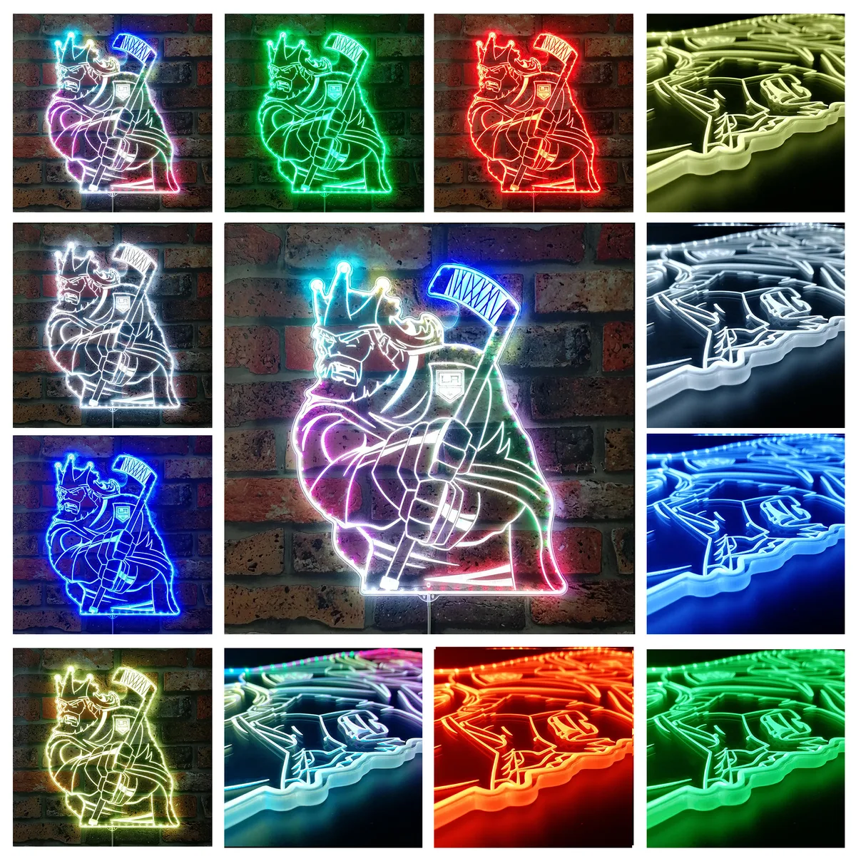 Los Angeles Kings Bardown RGB LED Sign