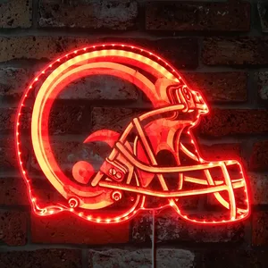 Los Angeles Rams Helmet Logo RGB LED Sign