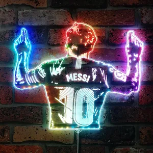 Messi Back RGB LED Sign