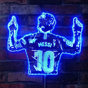 Messi Back RGB LED Sign