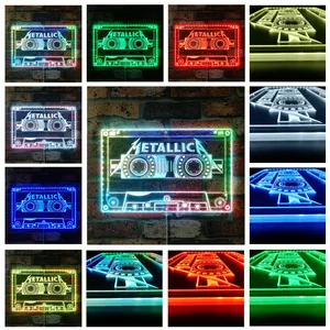 Metallica Cassette Logo RGB LED Sign