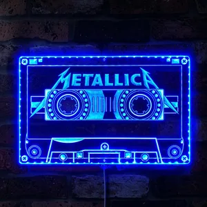 Metallica Cassette Logo RGB LED Sign