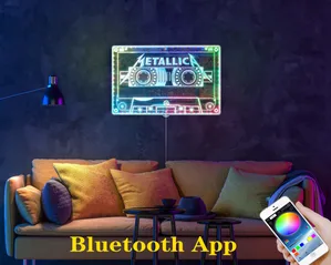 Metallica Cassette Logo RGB LED Sign