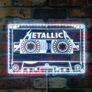 Metallica Cassette Logo RGB LED Sign