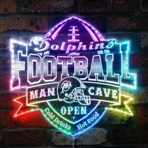 Miami Dolphins Man Cave RGB LED Sign