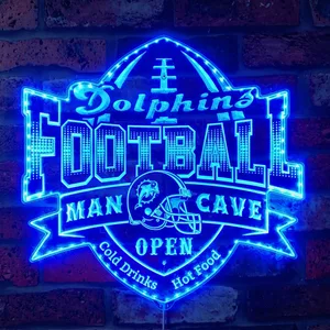 Miami Dolphins Man Cave RGB LED Sign