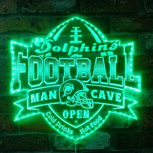 Miami Dolphins Man Cave RGB LED Sign