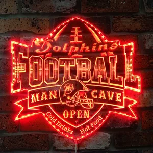 Miami Dolphins Man Cave RGB LED Sign