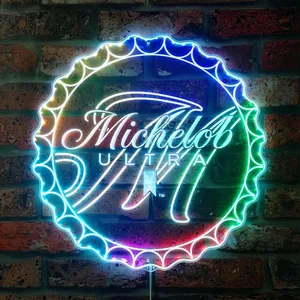 Michelob Ultra  Bottle Cap RGB LED Sign