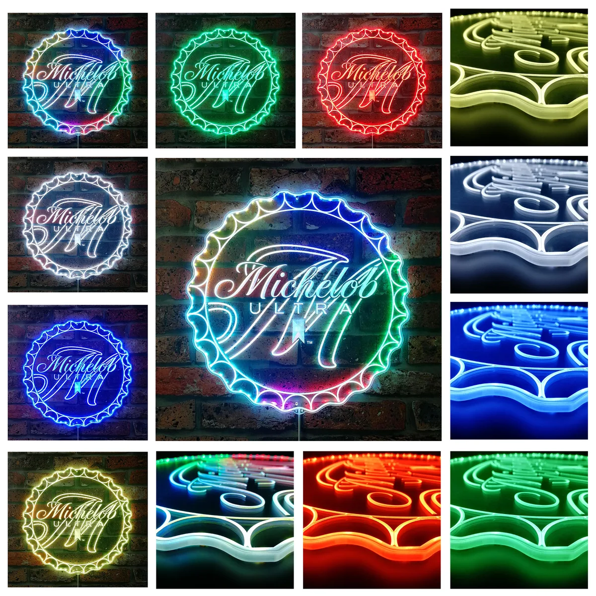 Michelob Ultra Bottle Cap RGB LED Sign