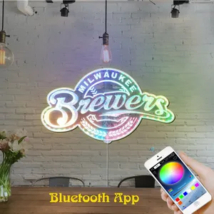 Milwaukee Brewers Logo RGB LED Sign