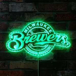 Milwaukee Brewers Logo RGB LED Sign