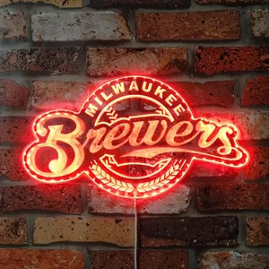 Milwaukee Brewers Logo RGB LED Sign