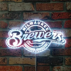 Milwaukee Brewers Logo RGB LED Sign