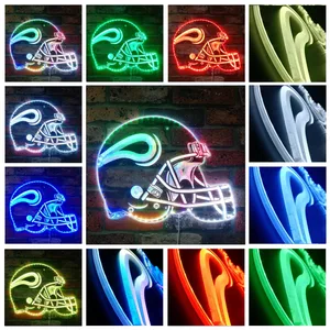 Minnesota Vikings Helmet Logo RGB LED Sign
