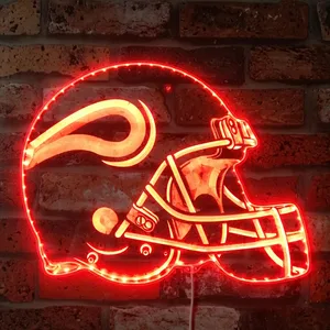 Minnesota Vikings Helmet Logo RGB LED Sign