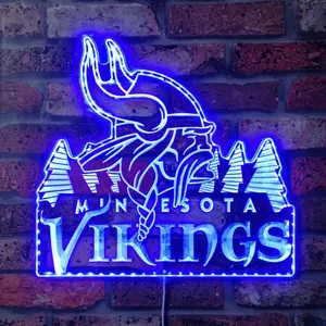 Minnesota Vikings Logo 2 RGB LED Sign