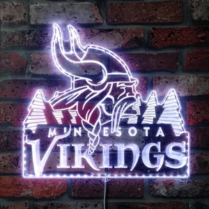 Minnesota Vikings Logo 2 RGB LED Sign