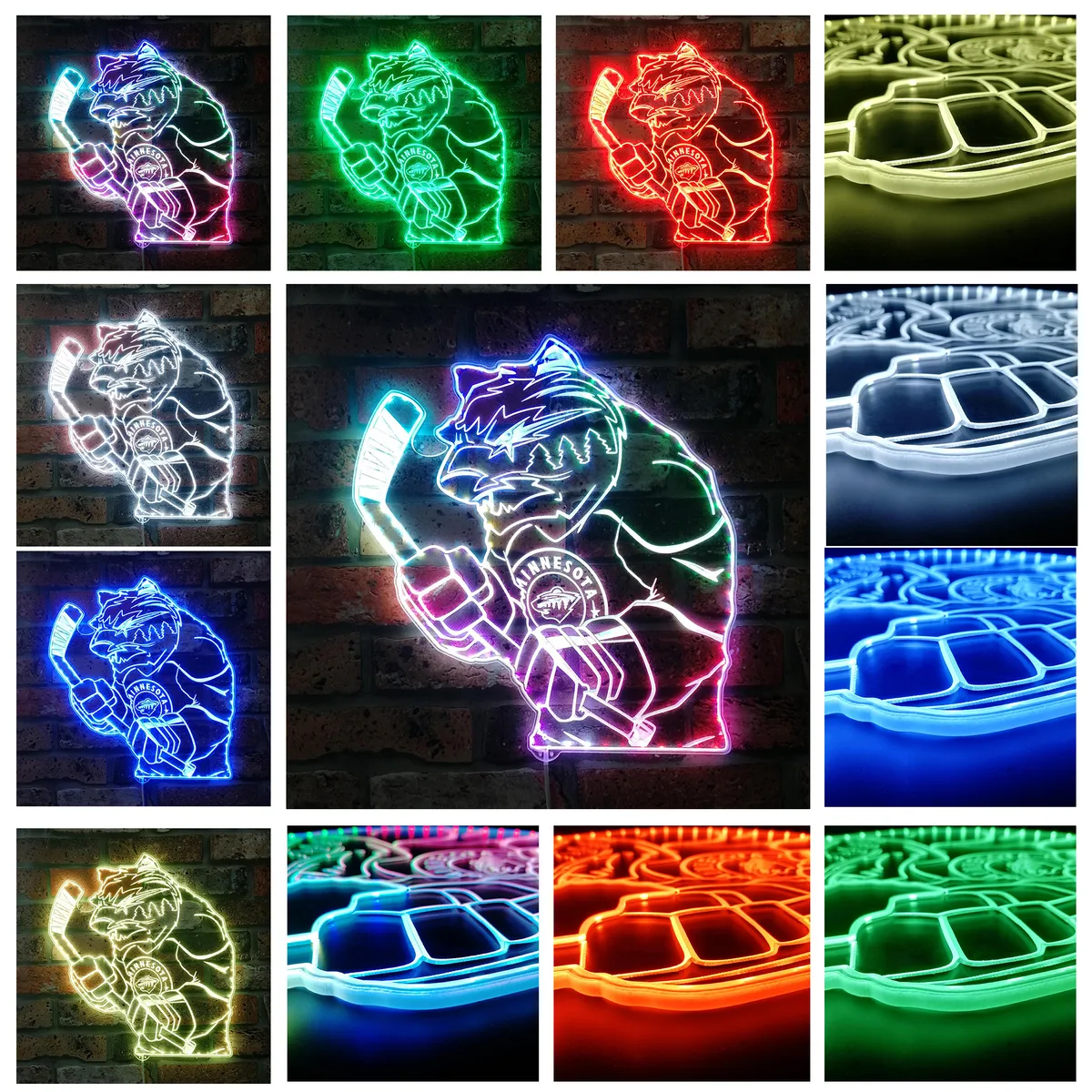 Minnesota Wild Bardown RGB LED Sign