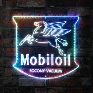 Mobil Oil Logo RGB LED Sign
