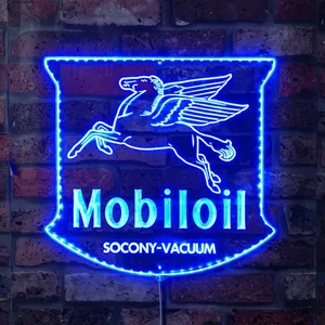 Mobil Oil Logo RGB LED Sign