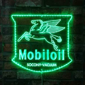 Mobil Oil Logo RGB LED Sign
