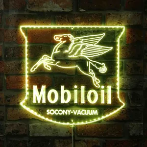 Mobil Oil Logo RGB LED Sign