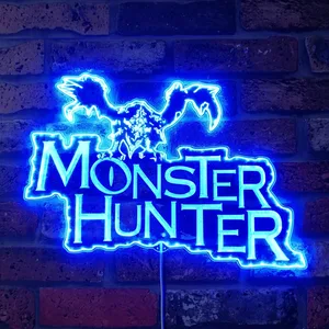 Monster Hunter Logo RGB LED Sign