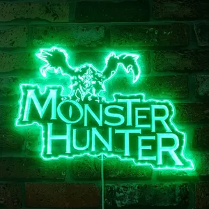 Monster Hunter Logo RGB LED Sign