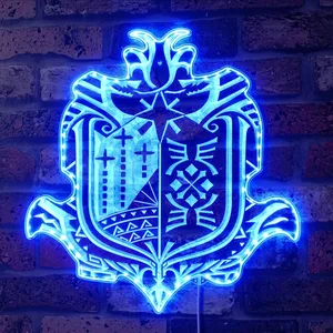 Monster Hunter World Logo RGB LED Sign
