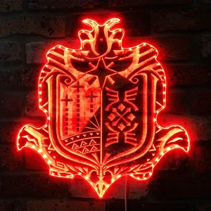 Monster Hunter World Logo RGB LED Sign