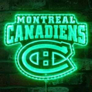 Montreal Canadiens Text Logo RGB LED Sign