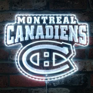 Montreal Canadiens Text Logo RGB LED Sign