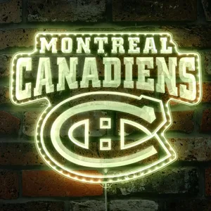 Montreal Canadiens Text Logo RGB LED Sign