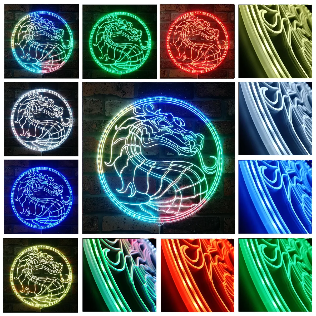 Mortal Kombat Dragon RGB LED Sign