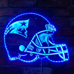 New England Patriots Helmet Logo RGB LED Sign