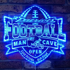 New England Patriots Man Cave RGB LED Sign